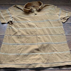Champs Brown Striped Collared Shirt Size 4X
